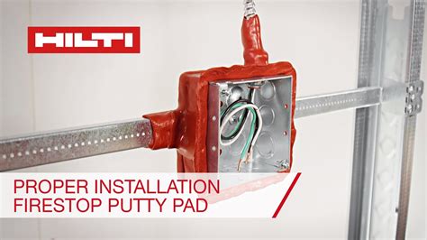 how to install putty pads for electrical boxes|firestop putty for electrical boxes.